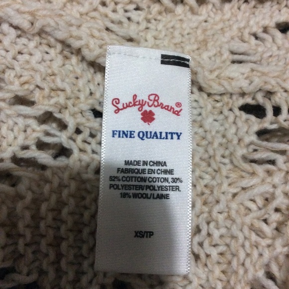 Cream Lucky Brand loose knit long sweater/cardigan - Picture 9 of 11